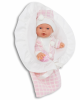 Munecas Antonio Juan 1106P Кукла-младенец Бланка в розовом, плачущая мягконабивная 27 см