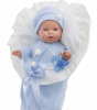 Munecas Antonio Juan 1110B Кукла-младенец  Ланита в голубом, плачущая мягконабивная 27 см