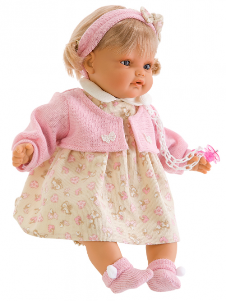 Munecas Antonio Juan 1662P Кукла-малыш Клара, 42 см, мягконабивная, плачущая