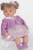 Munecas Antonio Juan 1665V Кукла-малыш Дора в фиолетовом, 42 см, мягконабивная, плачущая
