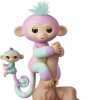 FINGERLINGS 3542 Интерактивная обезьянка Эшли с малышом, 12 см