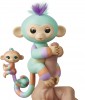 FINGERLINGS 3544 Интерактивная обезьянка Денни с малышом, 12 см