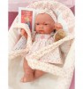 Munecas Antonio Juan 4076P Кукла-младенец Вера в розовой люльке, 26 см