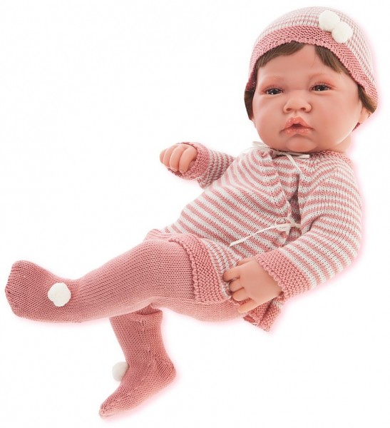 Munecas Antonio Juan 5014P Кукла-младенец Мануэла в розовом, 42 см