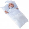 Munecas Antonio Juan 7028B Кукла-младенец Эрнеста в голубом, озвученная, мягконабивная 34 см