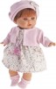Munecas Antonio Juan 1338P Кукла-малыш Кристиана в розовом, 30 см, мягконабивная, плач