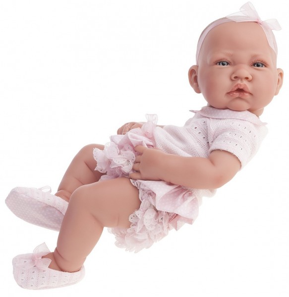 Munecas Antonio Juan 5085P Кукла-младенец Эми в розовом, 42 см