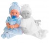 Munecas Antonio Juan 1109B Кукла-младенец Лана в голубом, плачущая мягконабивная 27 см